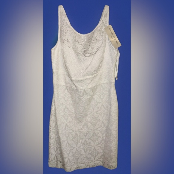 NEW Evan Picone Ivory Lace Sleeveless Sheath Dress – Size 6 NWT - Picture 1 of 2